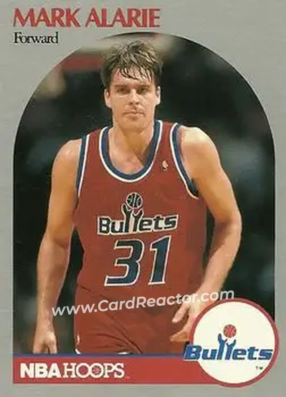 1990-91 Hoops #295 - Mark Alarie - Washington Bullets - Front