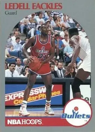 1990-91 Hoops #296 - Ledell Eackles - Washington Bullets