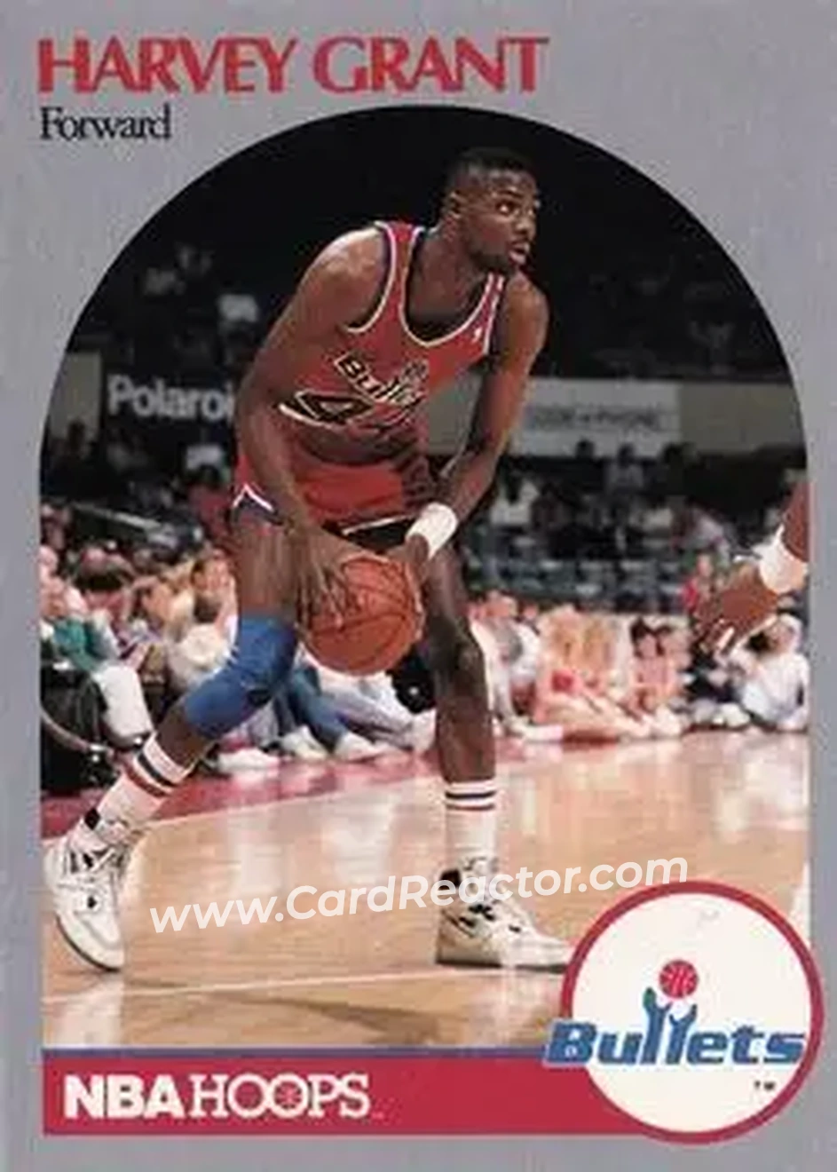 1990-91 Hoops #297 - Harvey Grant - Washington Bullets - Front