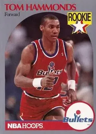 1990-91 Hoops #298 - Tom Hammonds - Washington Bullets 1990-91 Hoops #298 - Tom Hammonds - Washington Bullets