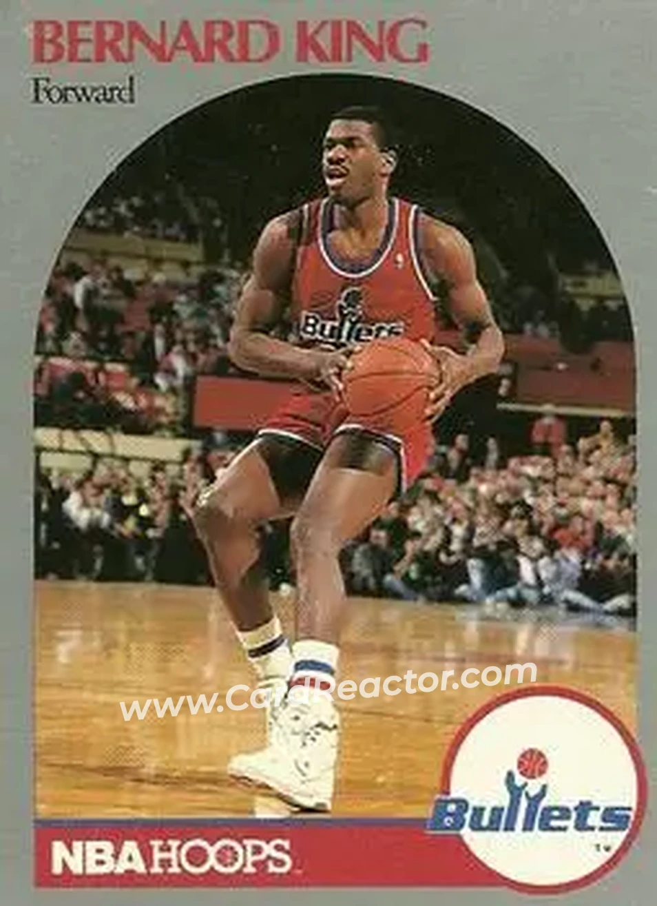 1990-91 Hoops #300 - Bernard King - Washington Bullets - Front