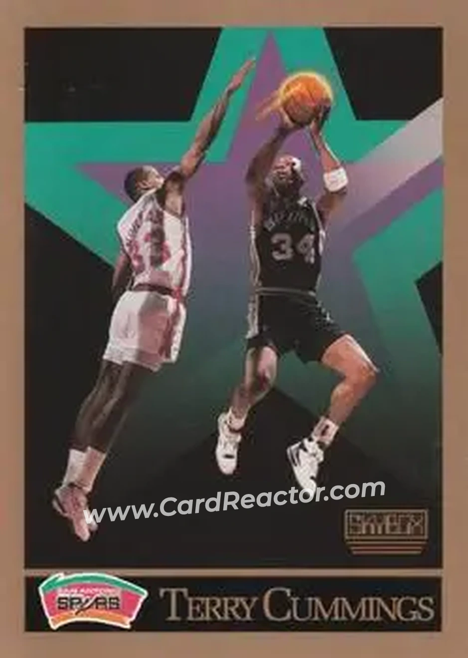 1990-91 SkyBox #255 - Terry Cummings - San Antonio Spurs - Front