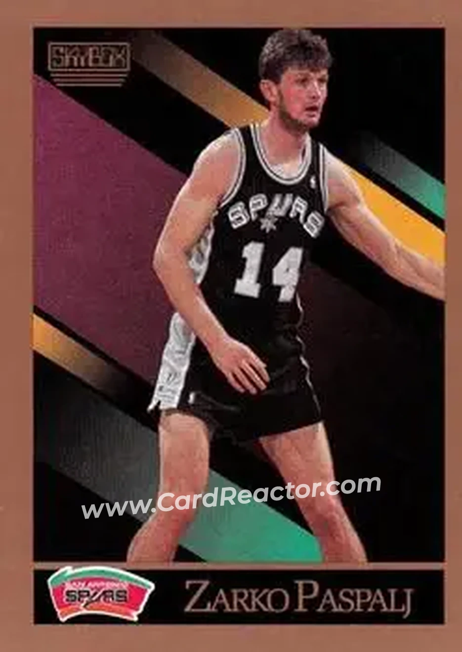 1990-91 SkyBox #259 - Žarko Paspalj - San Antonio Spurs - Front