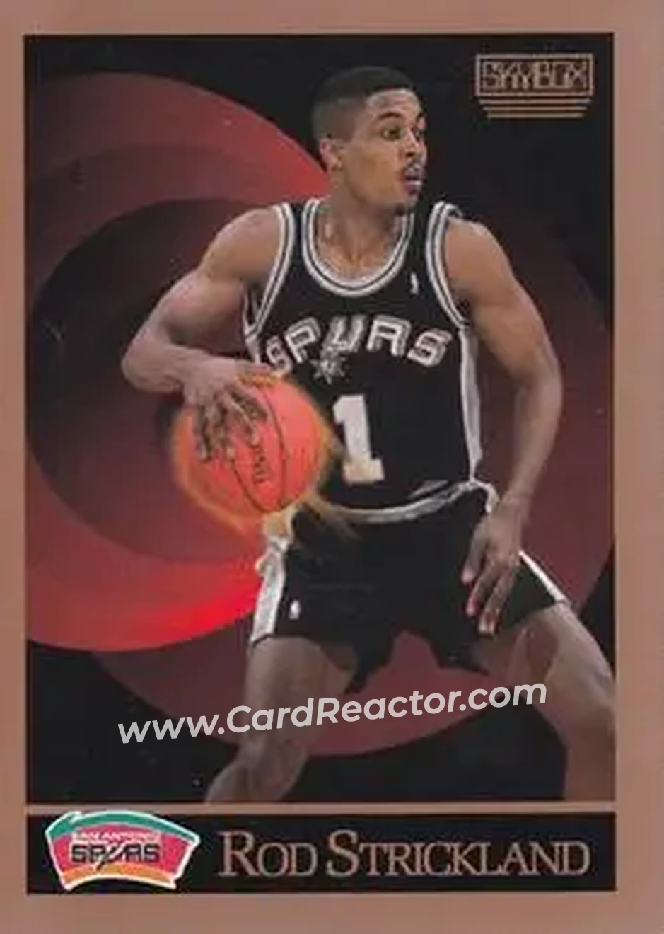 1990-91 SkyBox #261 - Rod Strickland - San Antonio Spurs - Front