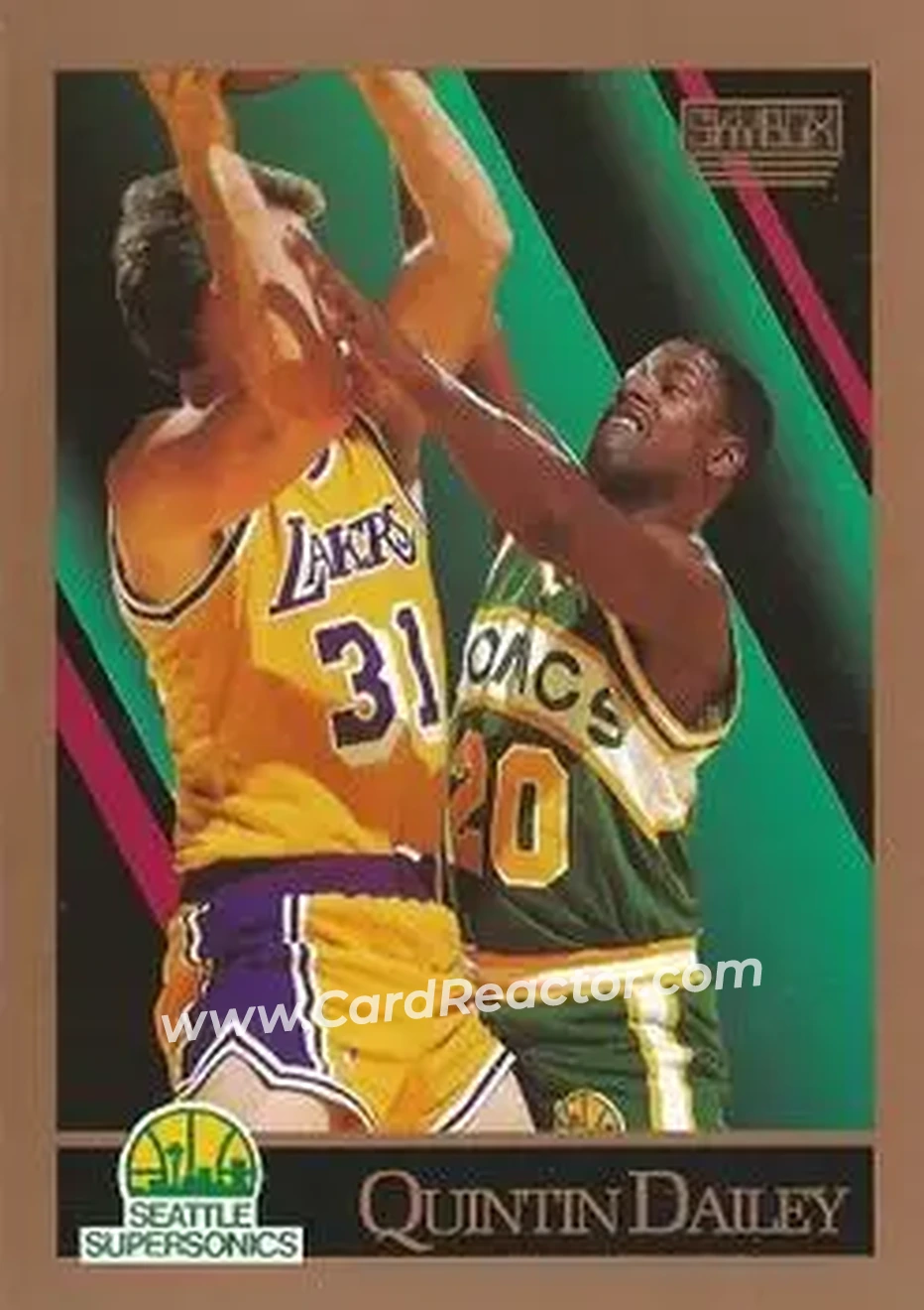 1990-91 SkyBox #265 - Quintin Dailey - Seattle SuperSonics - Front
