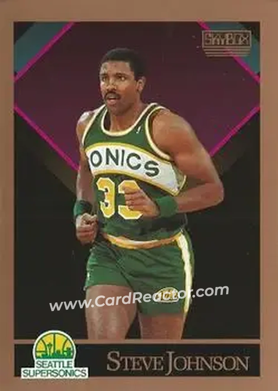 1990-91 SkyBox #267 - Steve Johnson - Seattle SuperSonics - Front 1990-91 SkyBox #267 - Steve Johnson - Seattle SuperSonics - Front