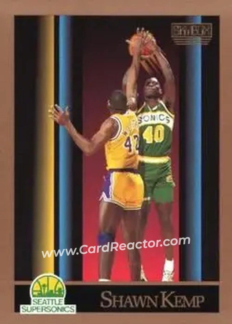 1990-91 SkyBox #268 - Shawn Kemp - Seattle SuperSonics - Front