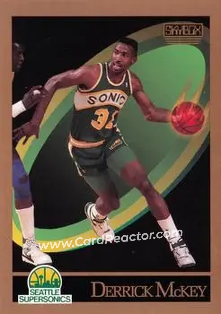 1990-91 SkyBox #270 - Derrick McKey - Seattle SuperSonics - Front