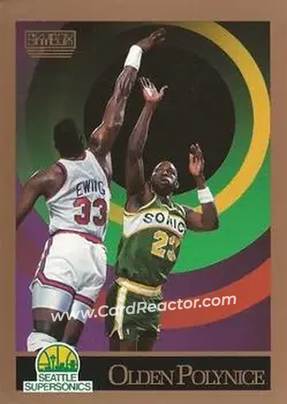 1990-91 SkyBox #272 - Olden Polynice - Seattle SuperSonics - Front 1990-91 SkyBox #272 - Olden Polynice - Seattle SuperSonics - Front