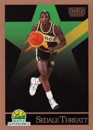 1990-91 SkyBox #273 - Sedale Threatt - Seattle SuperSonics