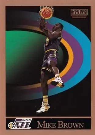 1990-91 SkyBox #275 - Mike Brown - Utah Jazz