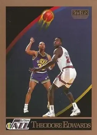 1990-91 SkyBox #277 - Blue Edwards - Utah Jazz