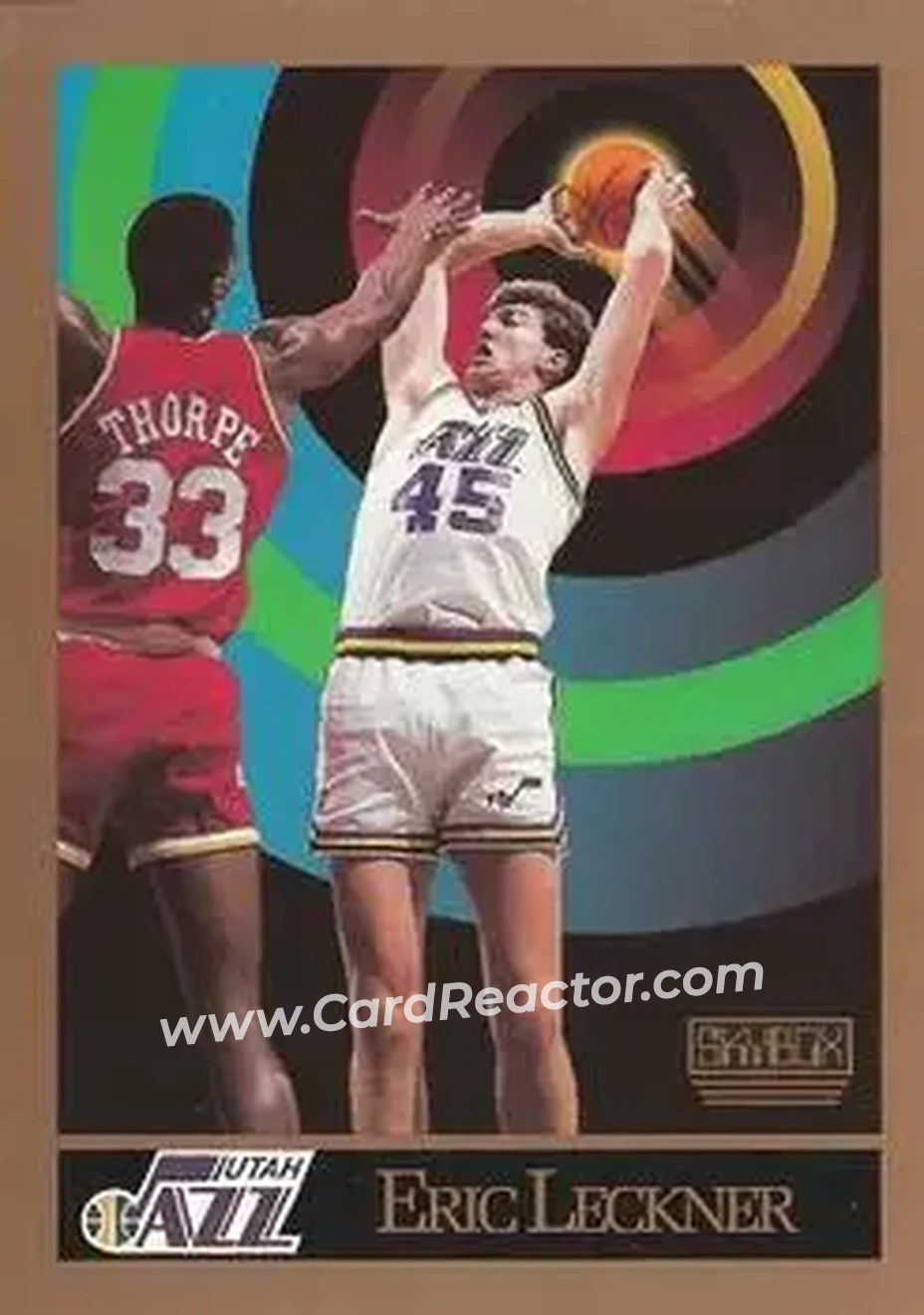 1990-91 SkyBox #281 - Eric Leckner - Utah Jazz - Front