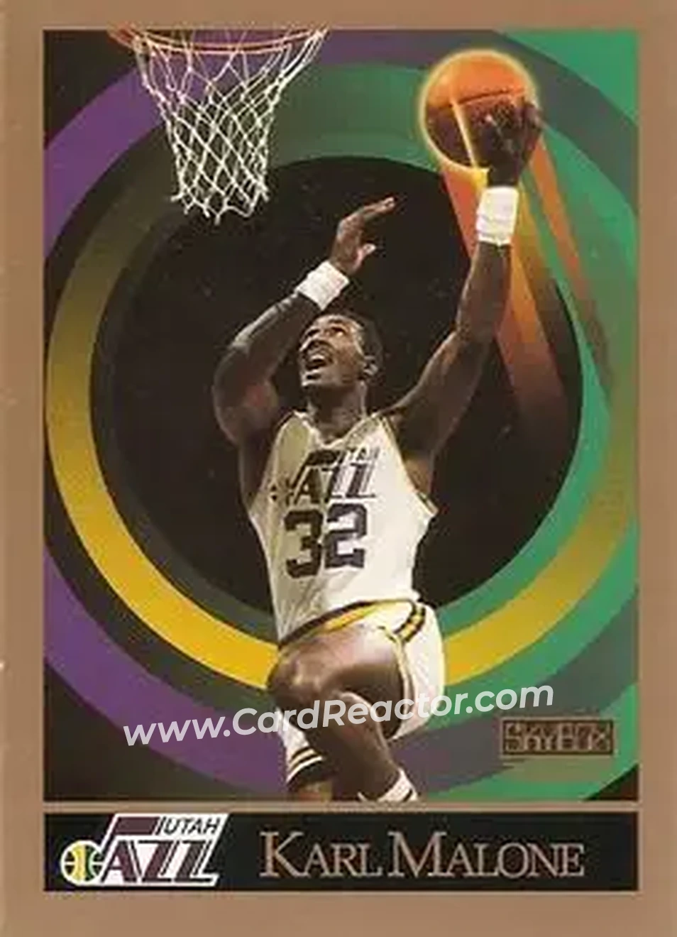 1990-91 SkyBox #282 - Karl Malone - Utah Jazz - Front