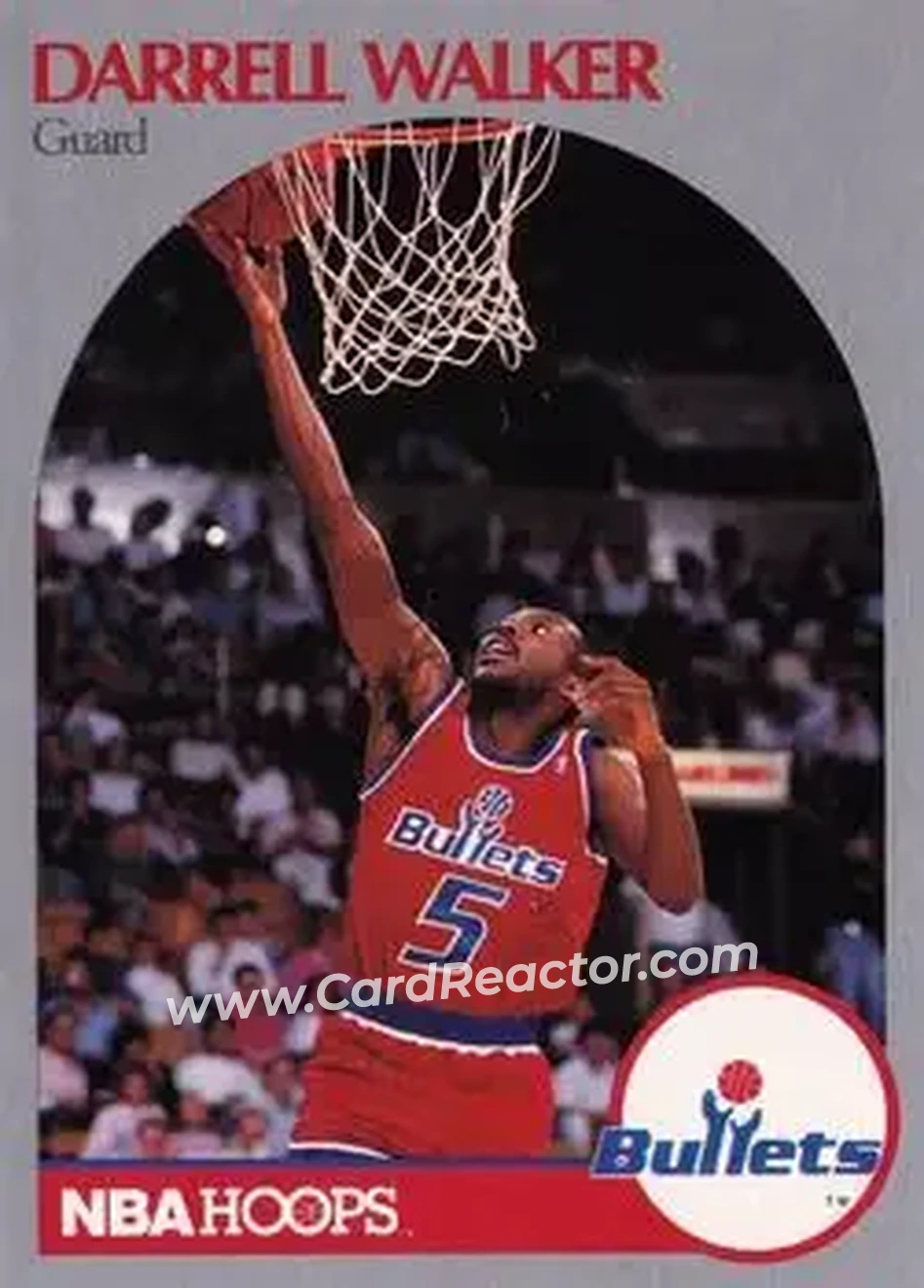 1990-91 Hoops #303 - Darrell Walker - Washington Bullets - Front