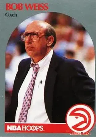 1990-91 Hoops #305 - Bob Weiss - Atlanta Hawks