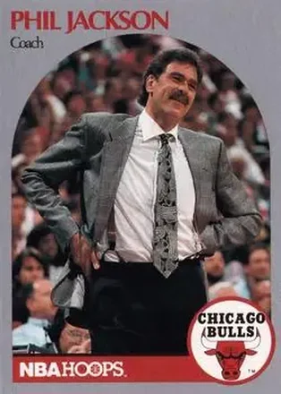 1990-91 Hoops #308 - Phil Jackson - Chicago Bulls 1990-91 Hoops #308 - Phil Jackson - Chicago Bulls