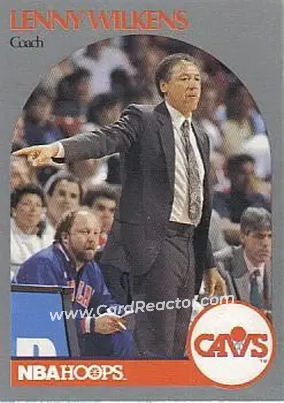 1990-91 Hoops #309 - Lenny Wilkens - Cleveland Cavaliers - Front 1990-91 Hoops #309 - Lenny Wilkens - Cleveland Cavaliers - Front