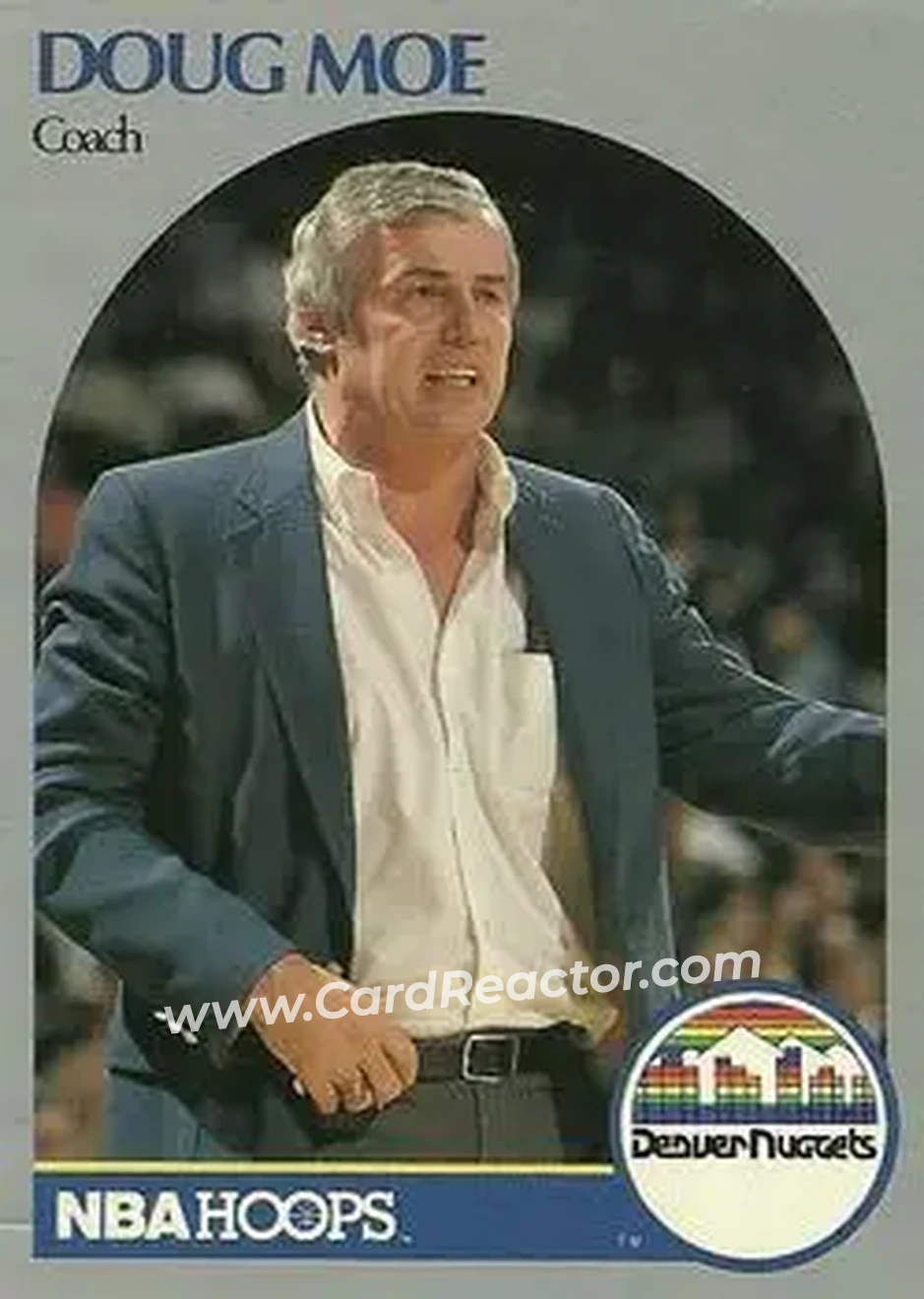 1990-91 Hoops #311 - Doug Moe - Denver Nuggets - Front 1990-91 Hoops #311 - Doug Moe - Denver Nuggets - Front