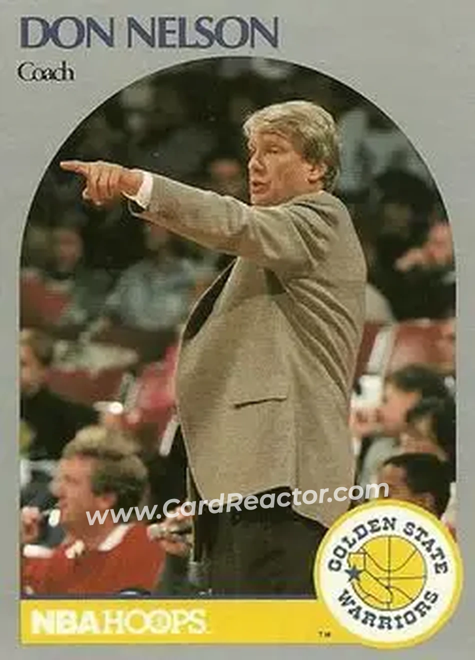 1990-91 Hoops #313 - Don Nelson - Golden State Warriors - Front