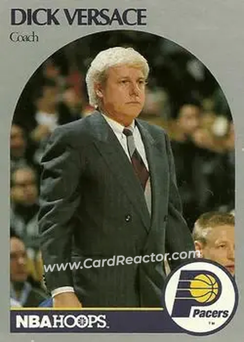 1990-91 Hoops #315 - Dick Versace - Indiana Pacers - Front