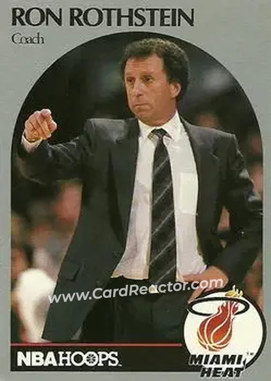 1990-91 Hoops #318 - Ron Rothstein - Miami Heat - Front