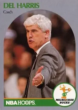 1990-91 Hoops #319 - Del Harris - Milwaukee Bucks