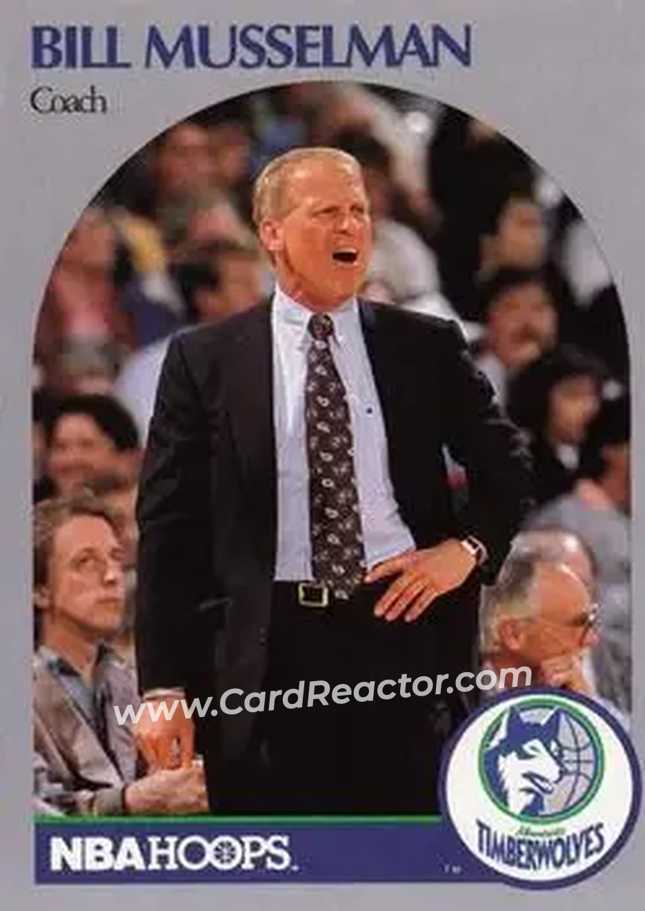 1990-91 Hoops #320 - Bill Musselman - Minnesota Timberwolves - Front
