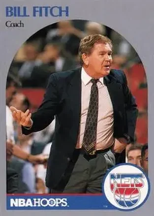 1990-91 Hoops #321 - Bill Fitch - New Jersey Nets