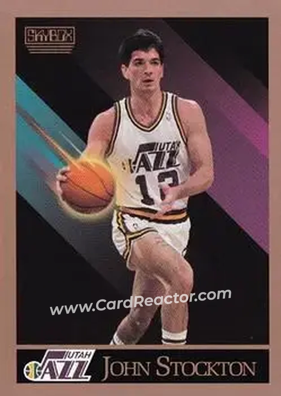 1990-91 SkyBox #284 - John Stockton - Utah Jazz - Front