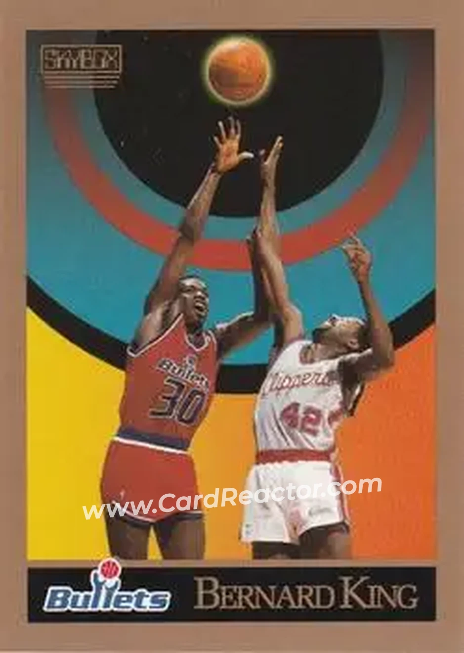 1990-91 SkyBox #291 - Bernard King - Washington Bullets - Front