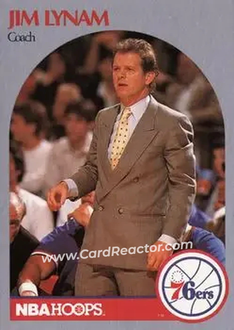 1990-91 Hoops #324 - Jim Lynam - Philadelphia 76ers - Front