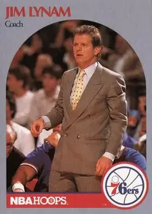 1990-91 Hoops #324 - Jim Lynam - Philadelphia 76ers