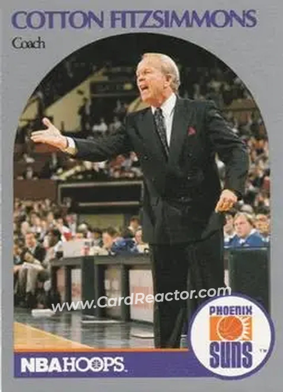 1990-91 Hoops #325 - Cotton Fitzsimmons - Phoenix Suns - Front 1990-91 Hoops #325 - Cotton Fitzsimmons - Phoenix Suns - Front