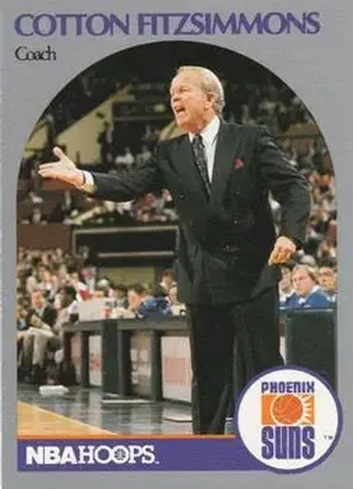 1990-91 Hoops #325 - Cotton Fitzsimmons - Phoenix Suns