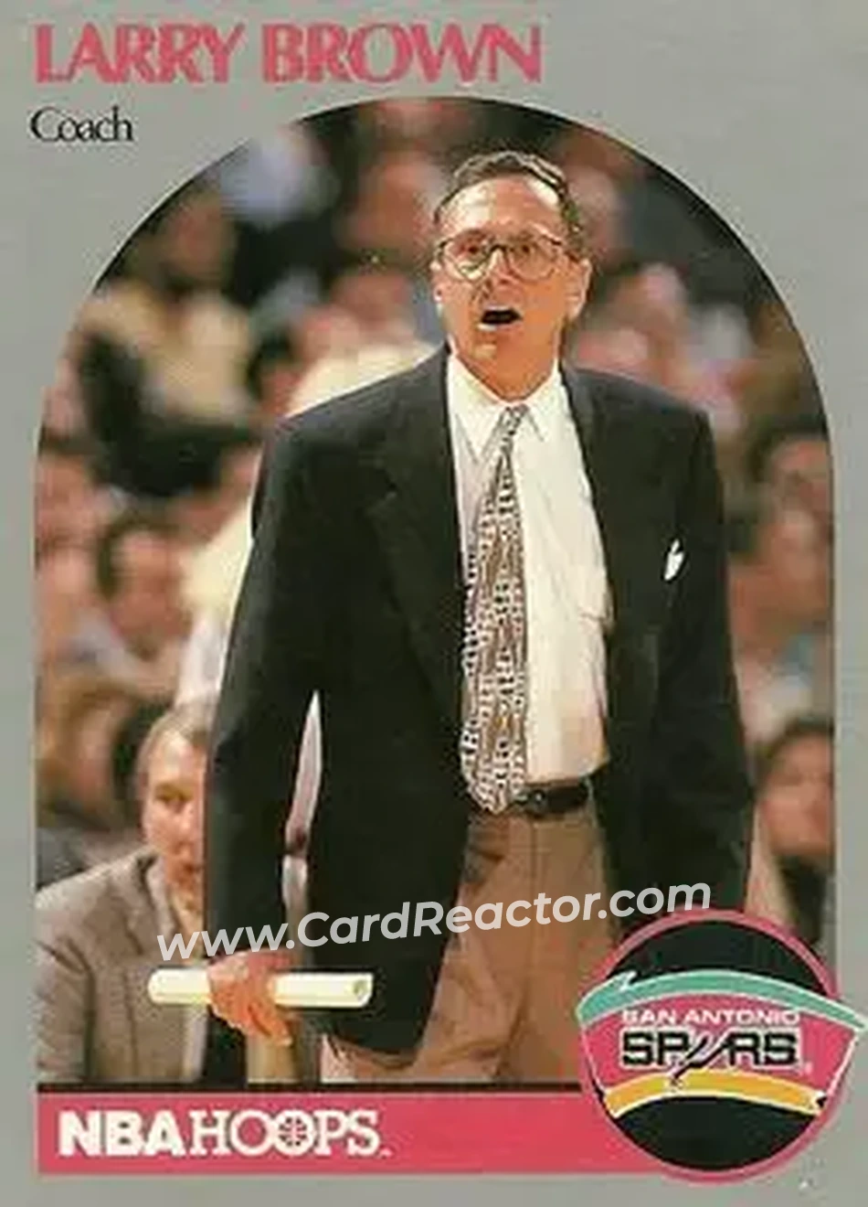 1990-91 Hoops #328 - Larry Brown - San Antonio Spurs - Front