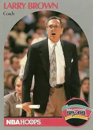 1990-91 Hoops #328 - Larry Brown - San Antonio Spurs