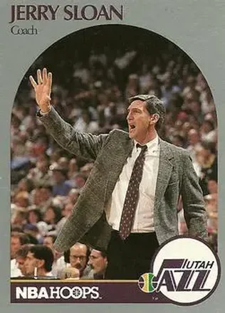 1990-91 Hoops #330 - Jerry Sloan - Utah Jazz
