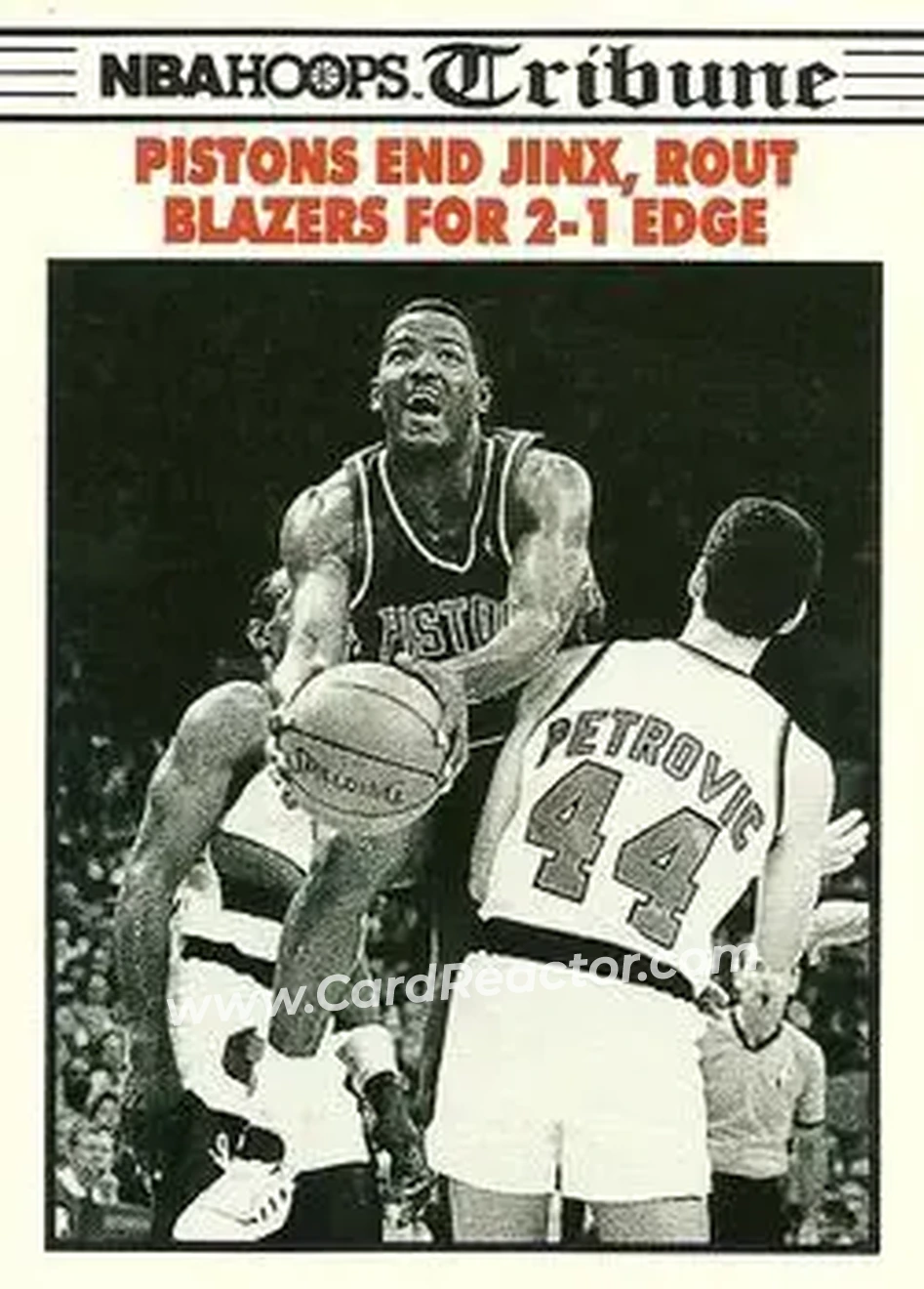 1990-91 Hoops #339 - Card #339 - Detroit Pistons - Front 1990-91 Hoops #339 - Card #339 - Detroit Pistons - Front