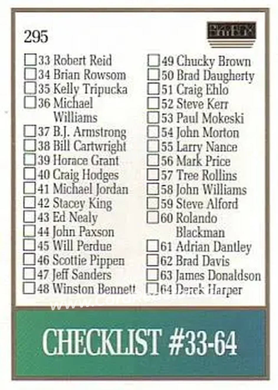1990-91 SkyBox #295 - Card #295 - Back