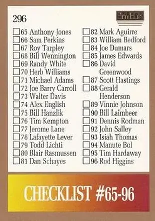 1990-91 SkyBox #296 - Card #296