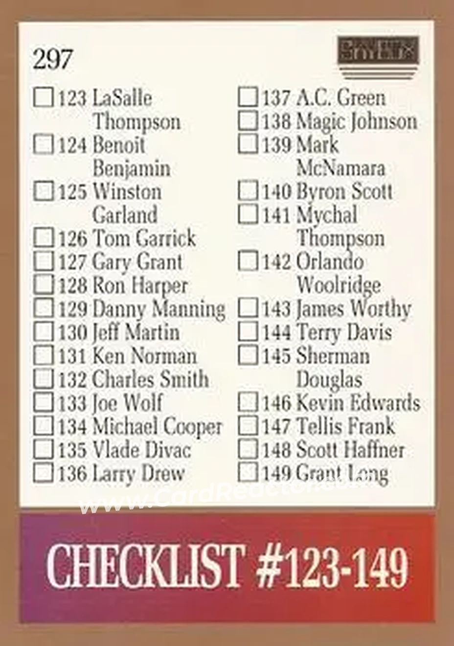 1990-91 SkyBox #297 - Card #297 - Front