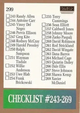 1990-91 SkyBox #299 - Card #299