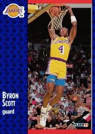 1991-92 Fleer #102 - Byron Scott - Los Angeles Lakers