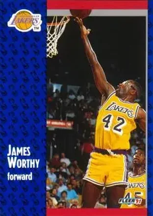 1991-92 Fleer #104 - James Worthy - Los Angeles Lakers