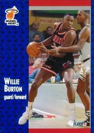1991-92 Fleer #105 - Willie Burton - Miami Heat