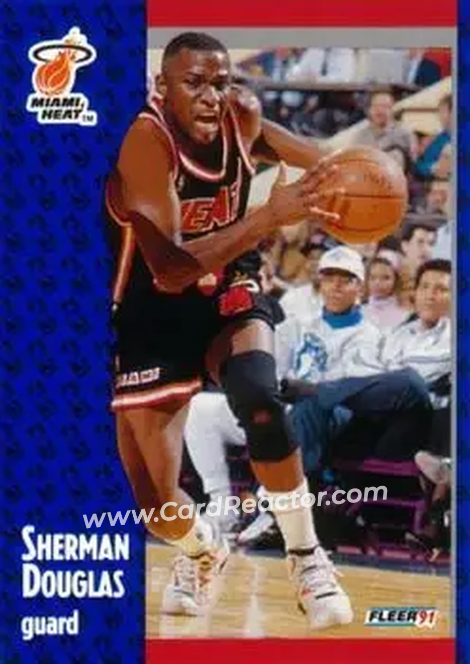1991-92 Fleer #107 - Sherman Douglas - Miami Heat - Front