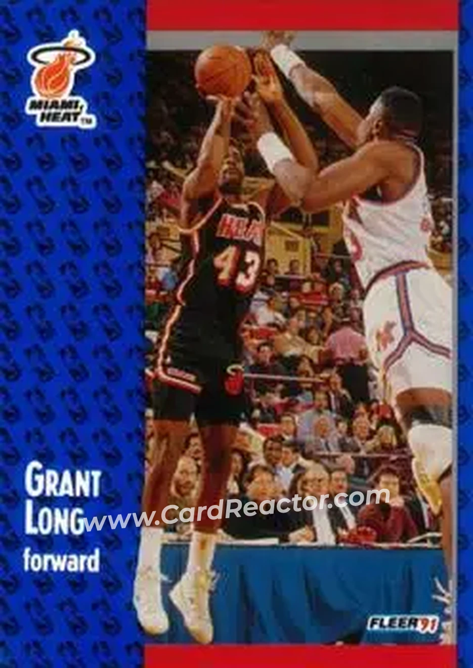 1991-92 Fleer #109 - Grant Long - Miami Heat - Front