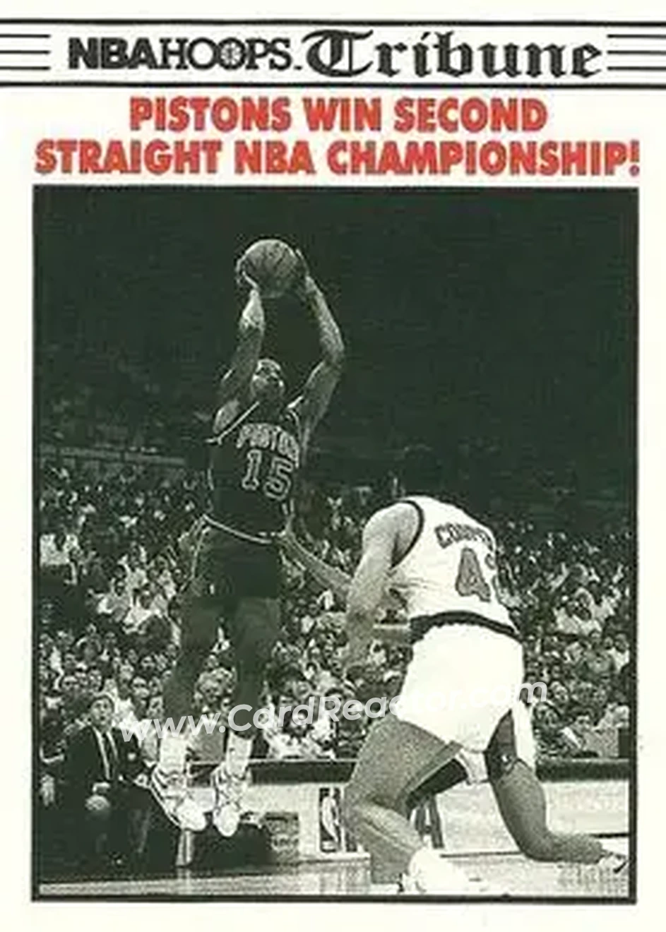 1990-91 Hoops #341 - Card #341 - Detroit Pistons - Front 1990-91 Hoops #341 - Card #341 - Detroit Pistons - Front