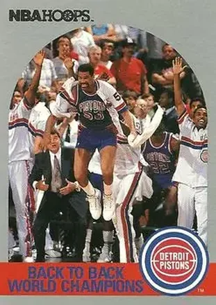 1990-91 Hoops #342 - Card #342 - Detroit Pistons